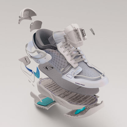 RTFKT x Nike dunk genesis white and blue